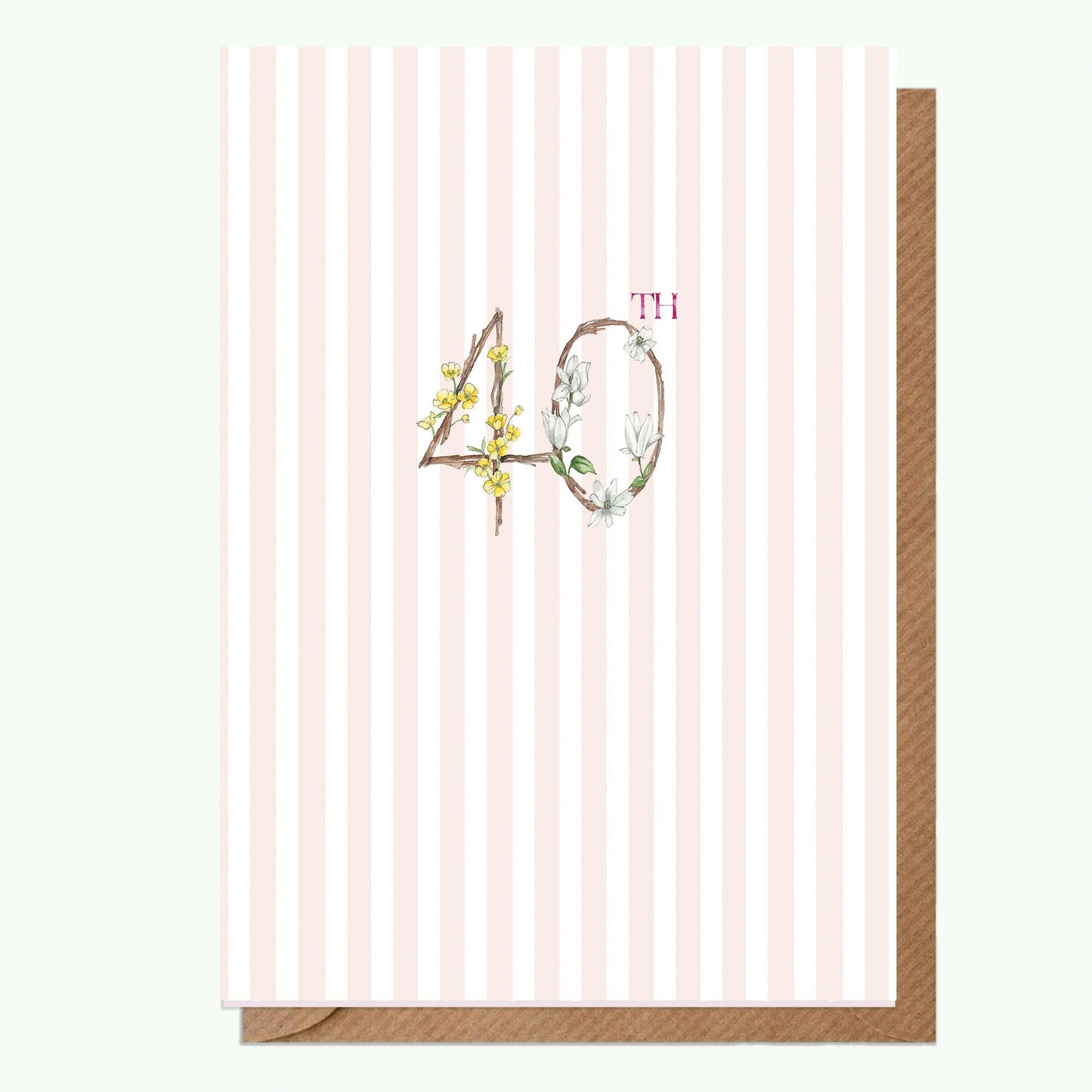40th Birthday Card with Ceramic Keepsake - Greeting Card for a Memorable Celebration - Crumble and Core