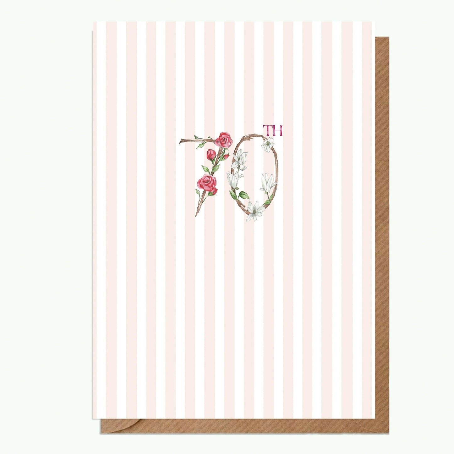 70th Birthday Greeting Card with Ceramic Keepsake - Card and Gift for Milestone Celebration - Crumble and Core