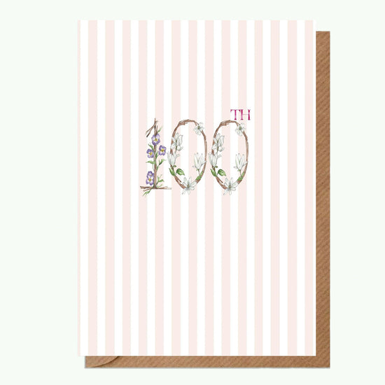 100th Birthday Card Ceramic Keepsake Perfect Gift for Women - Crumble and Core