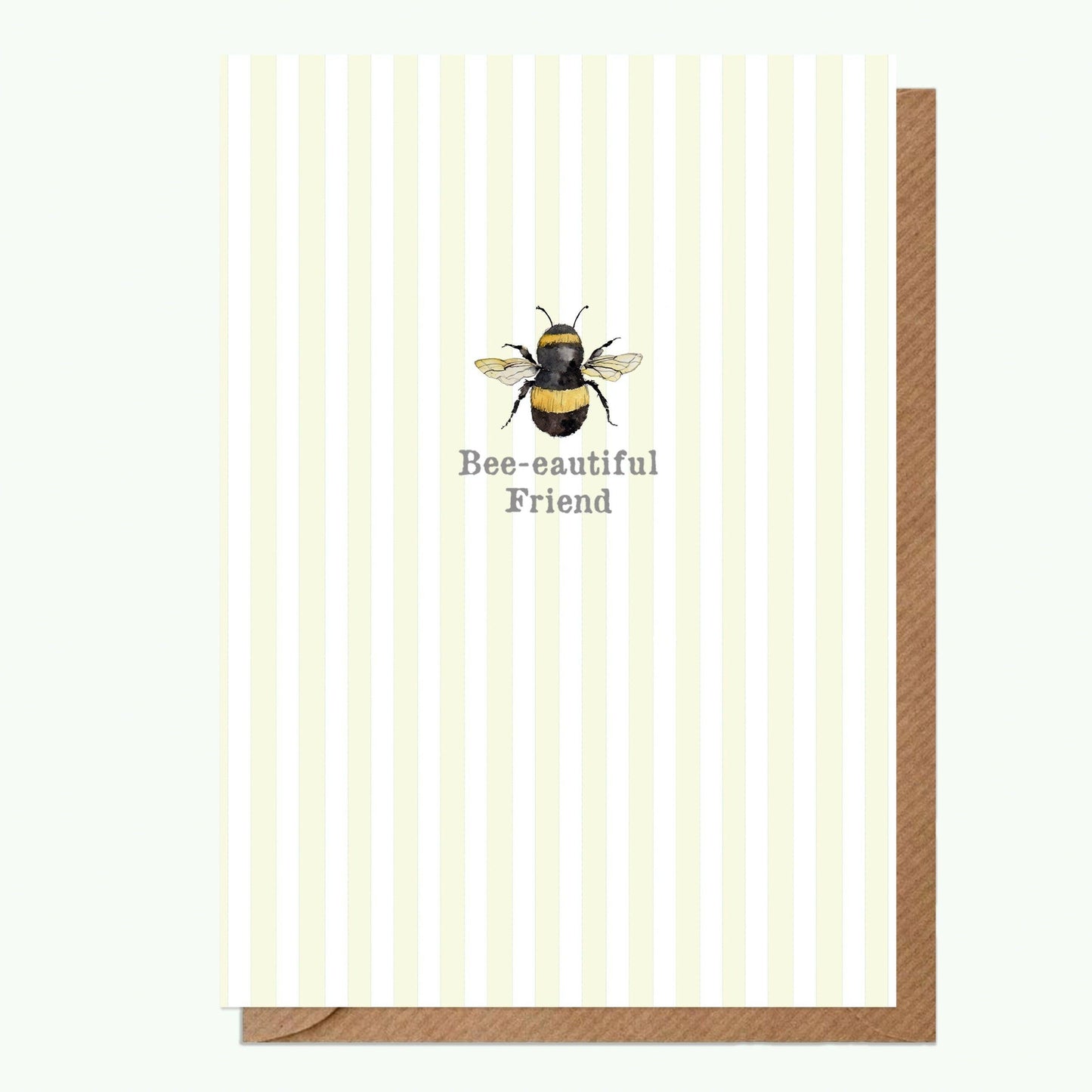 Ceramic Keepsake Hanging Decoration - A6 Greeting Card with Ceramic Keepsake - Bee-eautiful Friend - Crumble and Core