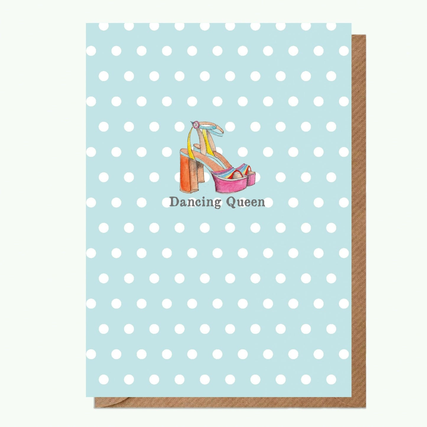 Ceramic Keepsake Hanging Decoration - A6 Greeting Card with Ceramic Keepsake - Dancing Queen - Crumble and Core