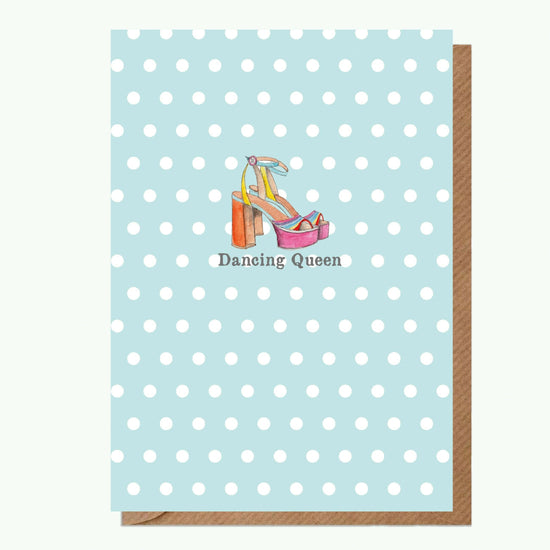 Ceramic Keepsake Hanging Decoration - A6 Greeting Card with Ceramic Keepsake - Dancing Queen - Crumble and Core