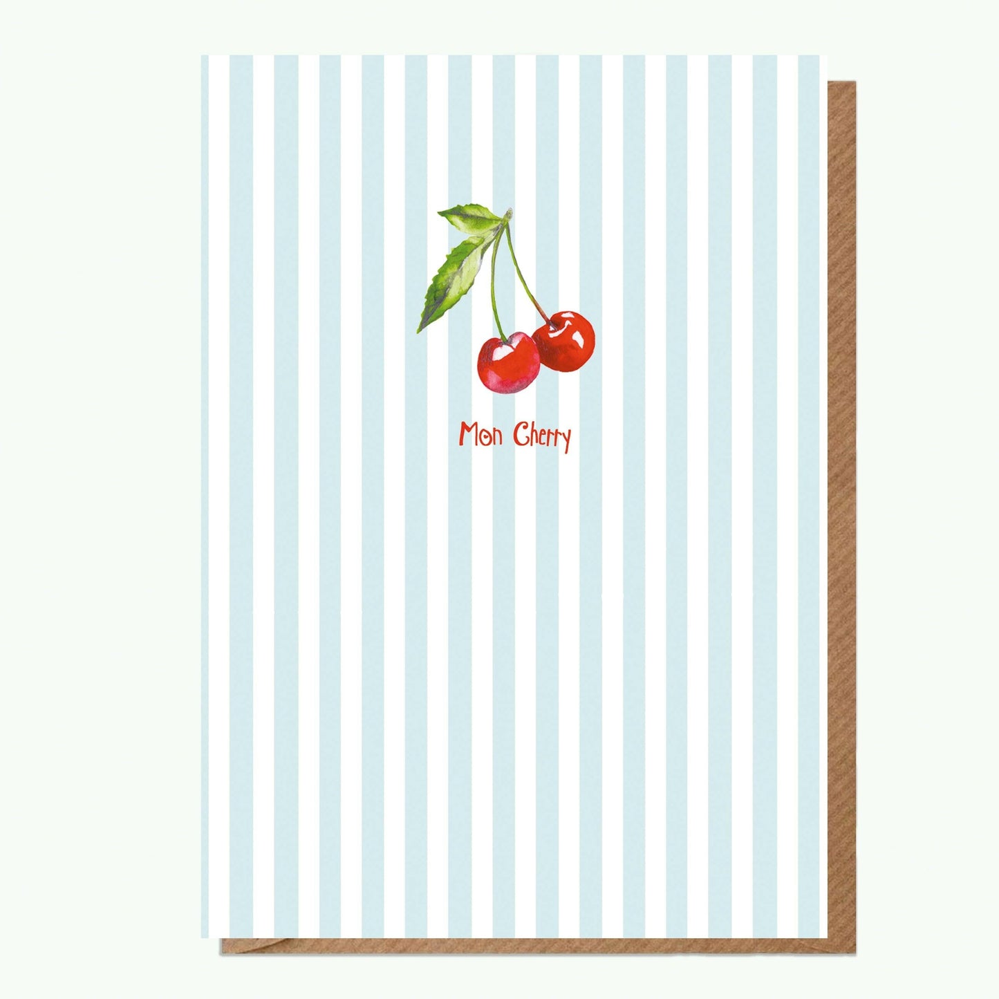 Mon Cherry A6 Greeting Card with matching Ceramic Keepsake - Perfect for Special Loved ones and Friends - Crumble and Core
