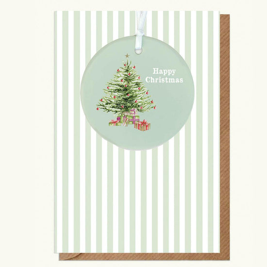 A6 Christmas Tree Greeting Card with Ceramic Keepsake - Perfect for Holiday Gifting - Crumble and Core