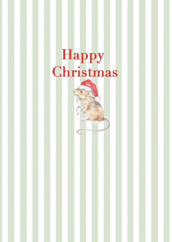 A6 Christmas Mouse Greeting Card with Ceramic Keepsake - Perfect for the Holidays - Crumble and Core