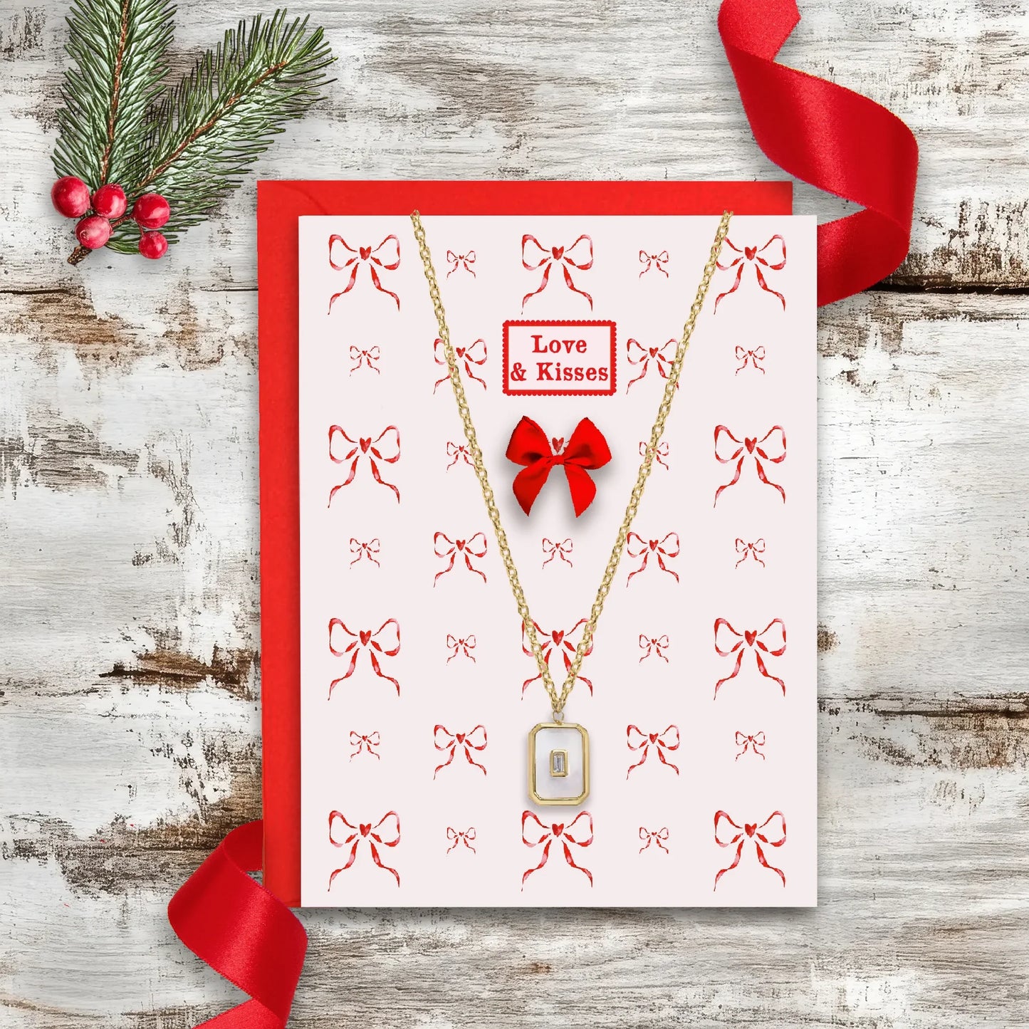Unique Christmas Card and Necklace Gift - Crumble and Core