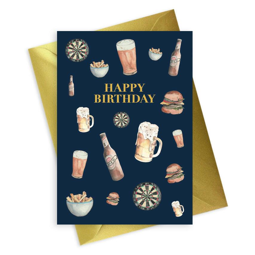 Beer Birthday Card - Crumble and Core