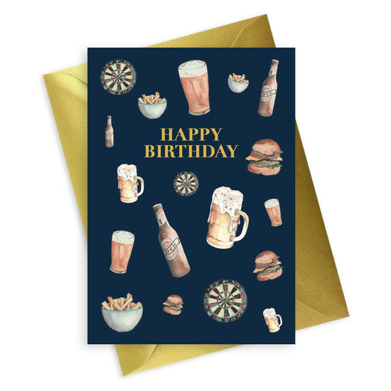 Beer Birthday Card - Crumble and Core