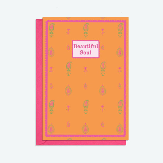 Gold Beaded Necklace and Beautiful Soul Card Gift Set - Crumble and Core