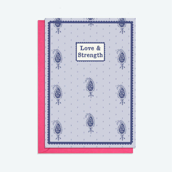 Gold Sun Pendant Necklace and Love and Strength Card Gift Set - Crumble and Core