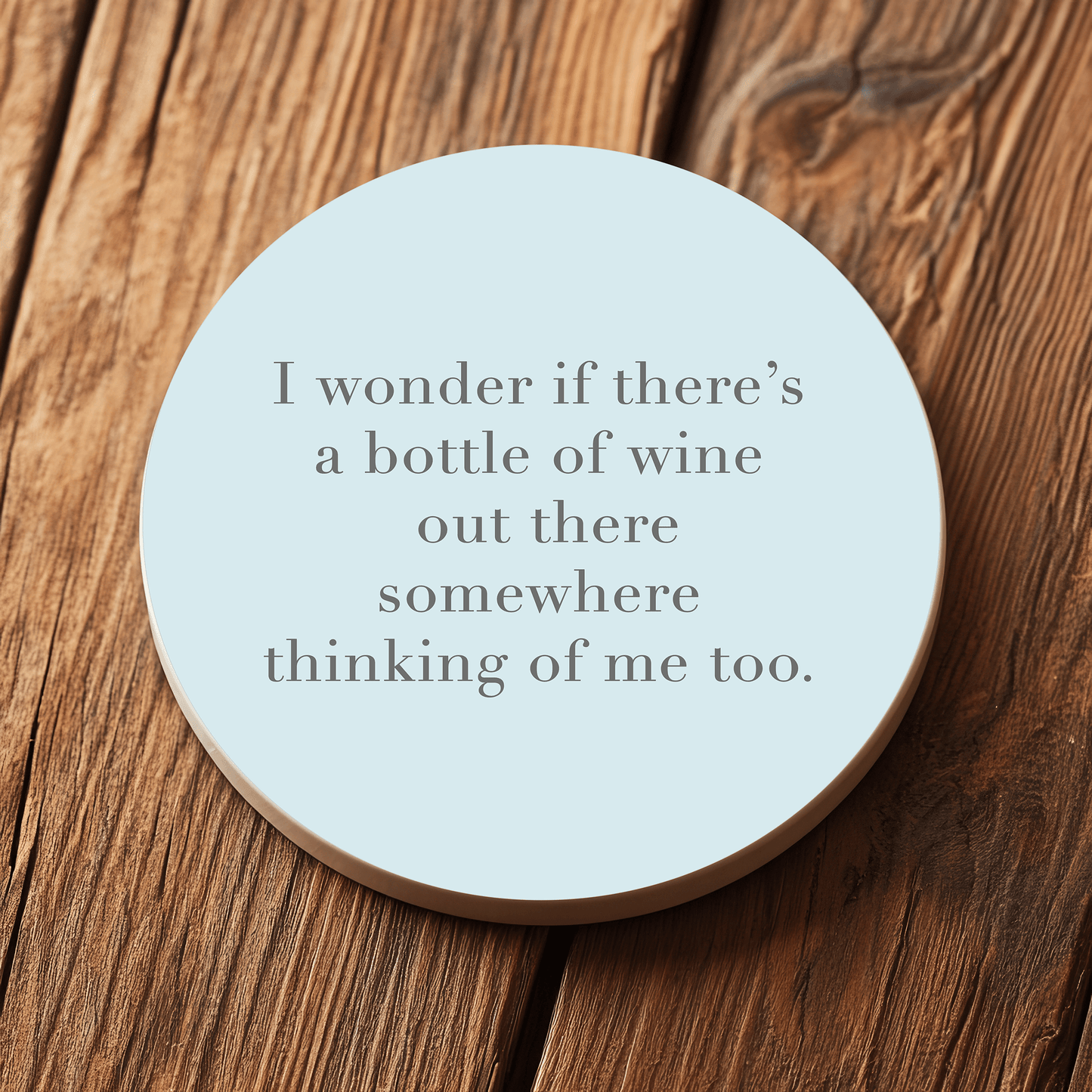 Ceramic Coaster - Humorous Wine Gift - Crumble and Core