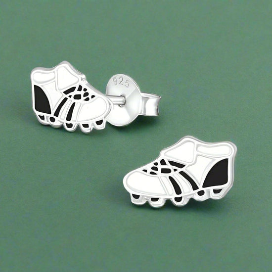 Silver Stud Earrings – Lightweight Hypoallergenic Sterling Silver Studs for Football Fans - Crumble and Core