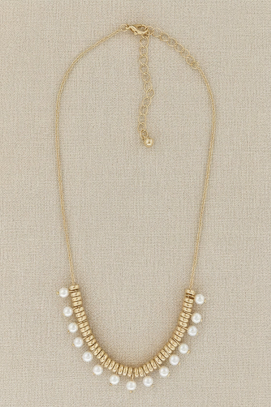 Gold Choker Pearl Necklace - Crumble and Core