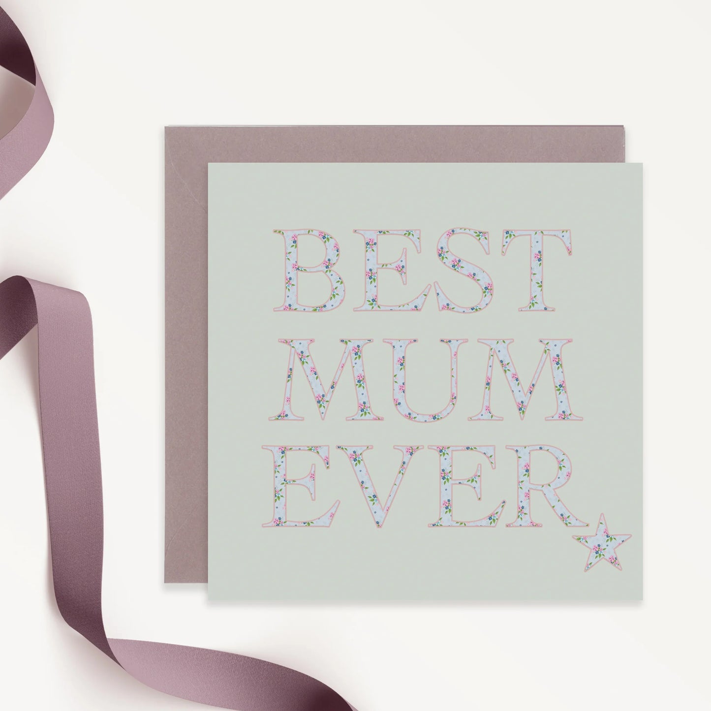 Birthday Mum Card – Luxury Greeting Card With Dusky Pink Envelope & FSC Paper