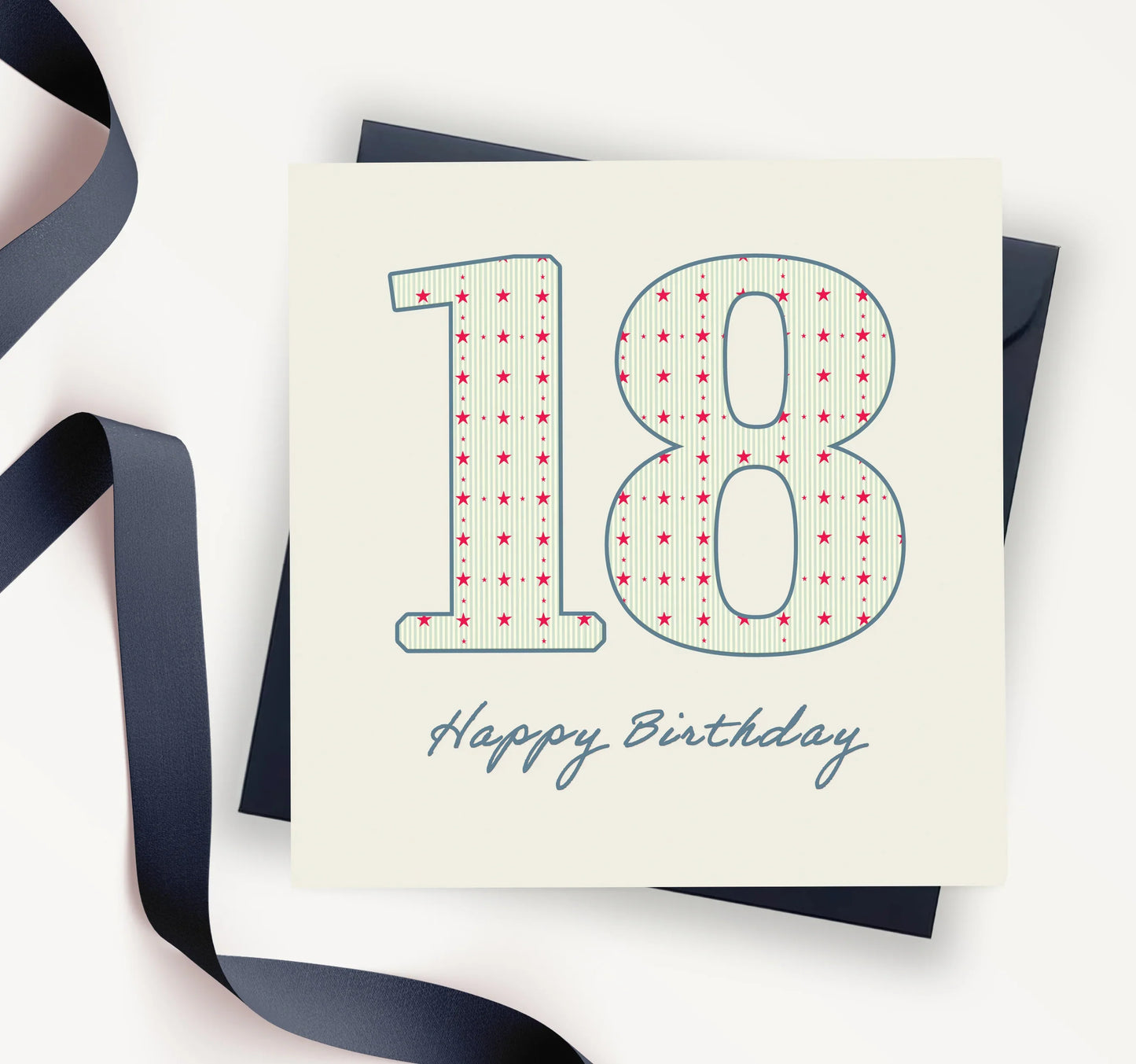 18th Birthday Card – Luxury Male Greeting Card With Kraft Envelope Included