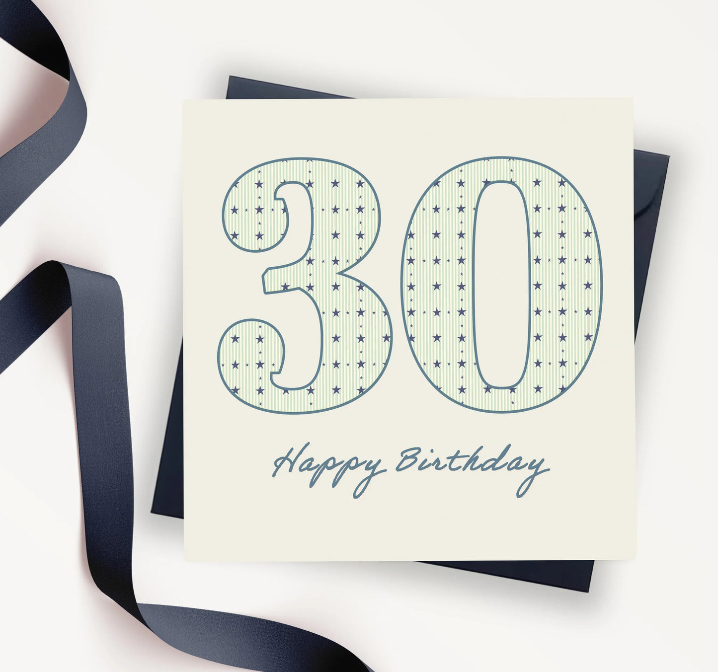 30th Birthday Card – Luxury Male Greeting Card With Kraft Envelope Included