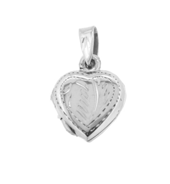 Sterling Silver Heart Locket Pendant Necklace - Crumble and Core
