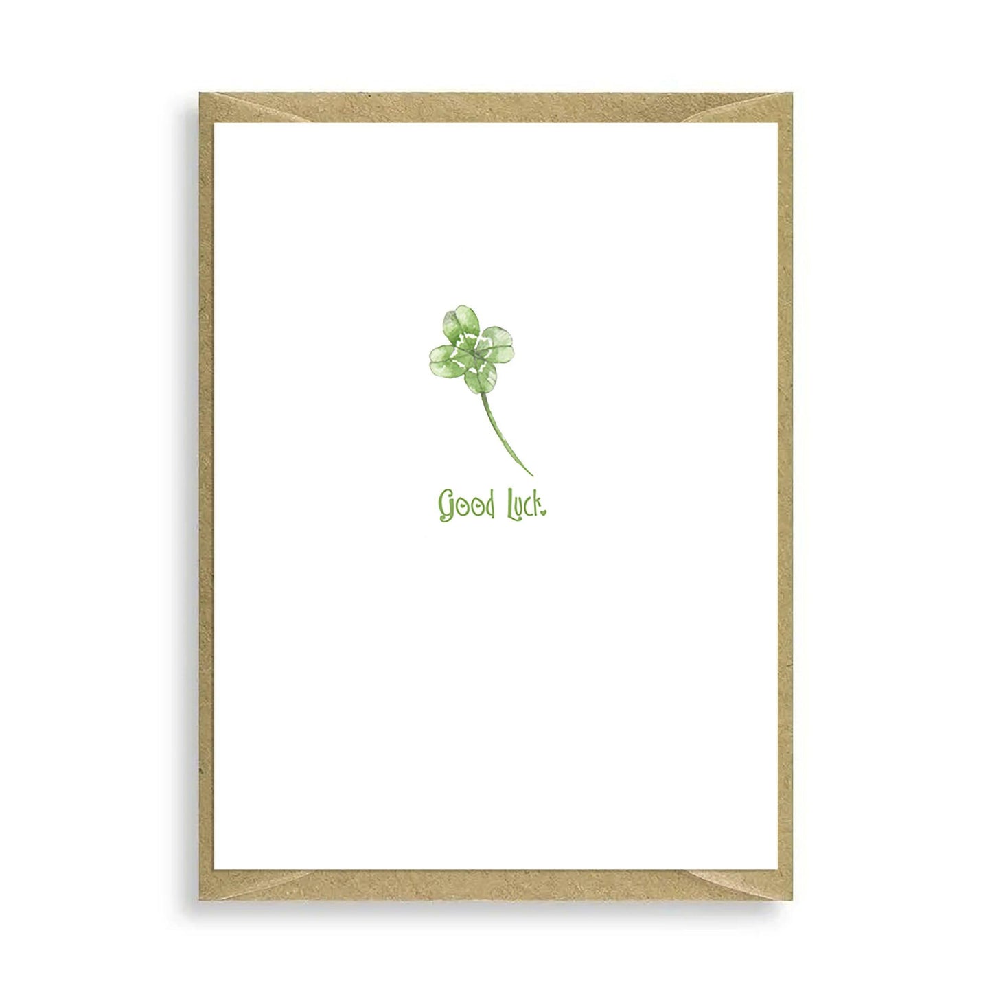 Good Luck Card - Luck - Four Leafed Clover - Crumble and Core