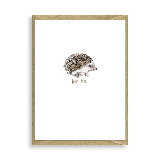 Hedgehog Love You Mini Card - Crumble and Core