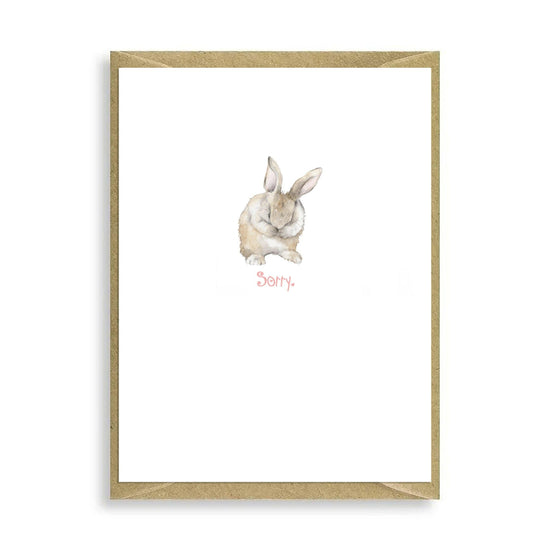 Bunny Sorry Mini Card - Crumble and Core