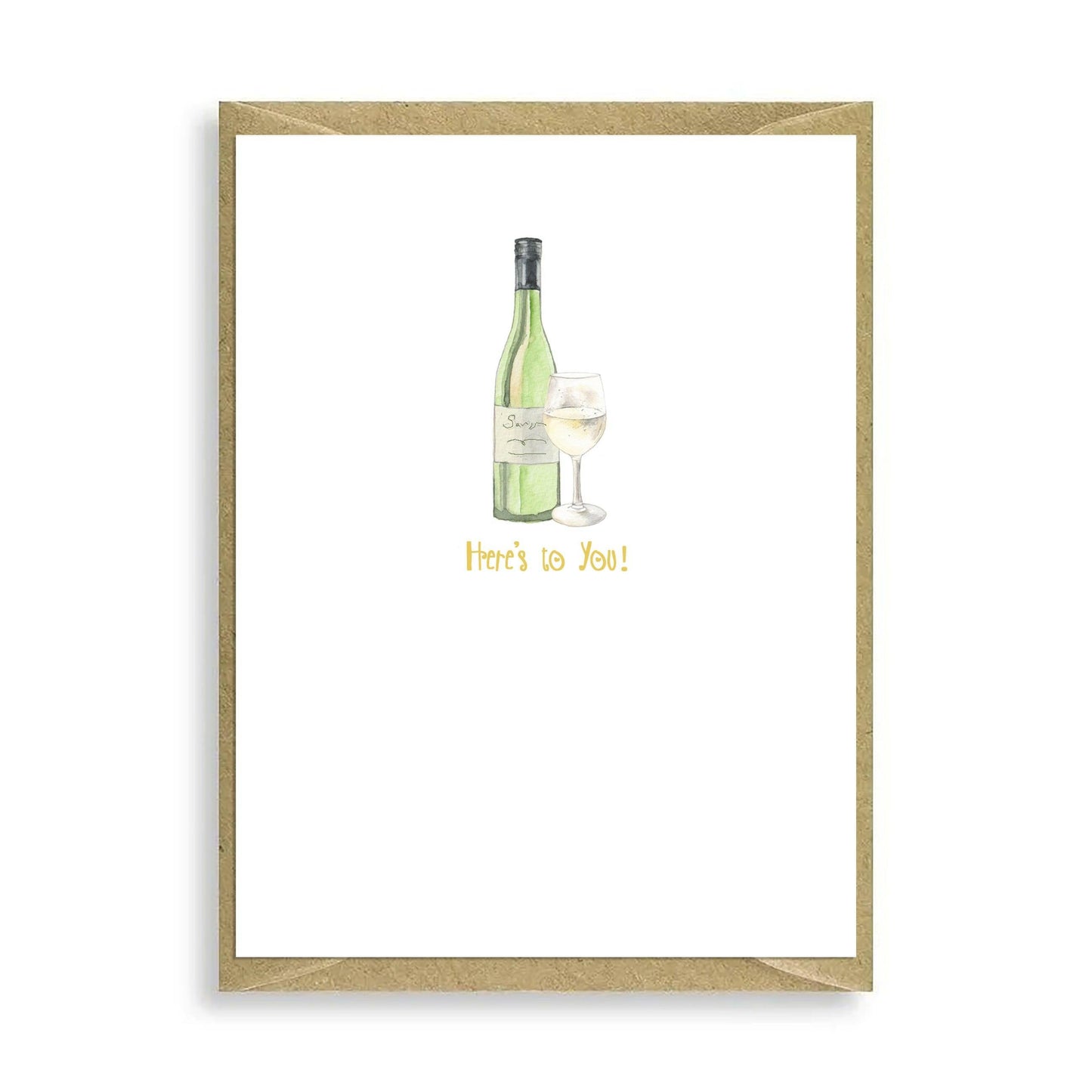Wine Here's to You Mini Card - Crumble and Core