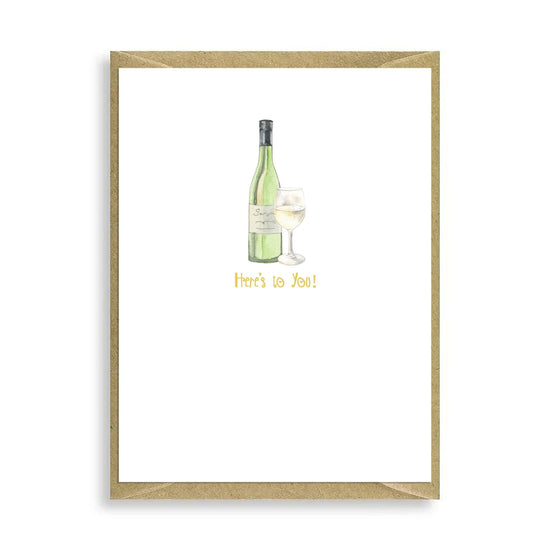 Wine Here's to You Mini Card - Crumble and Core