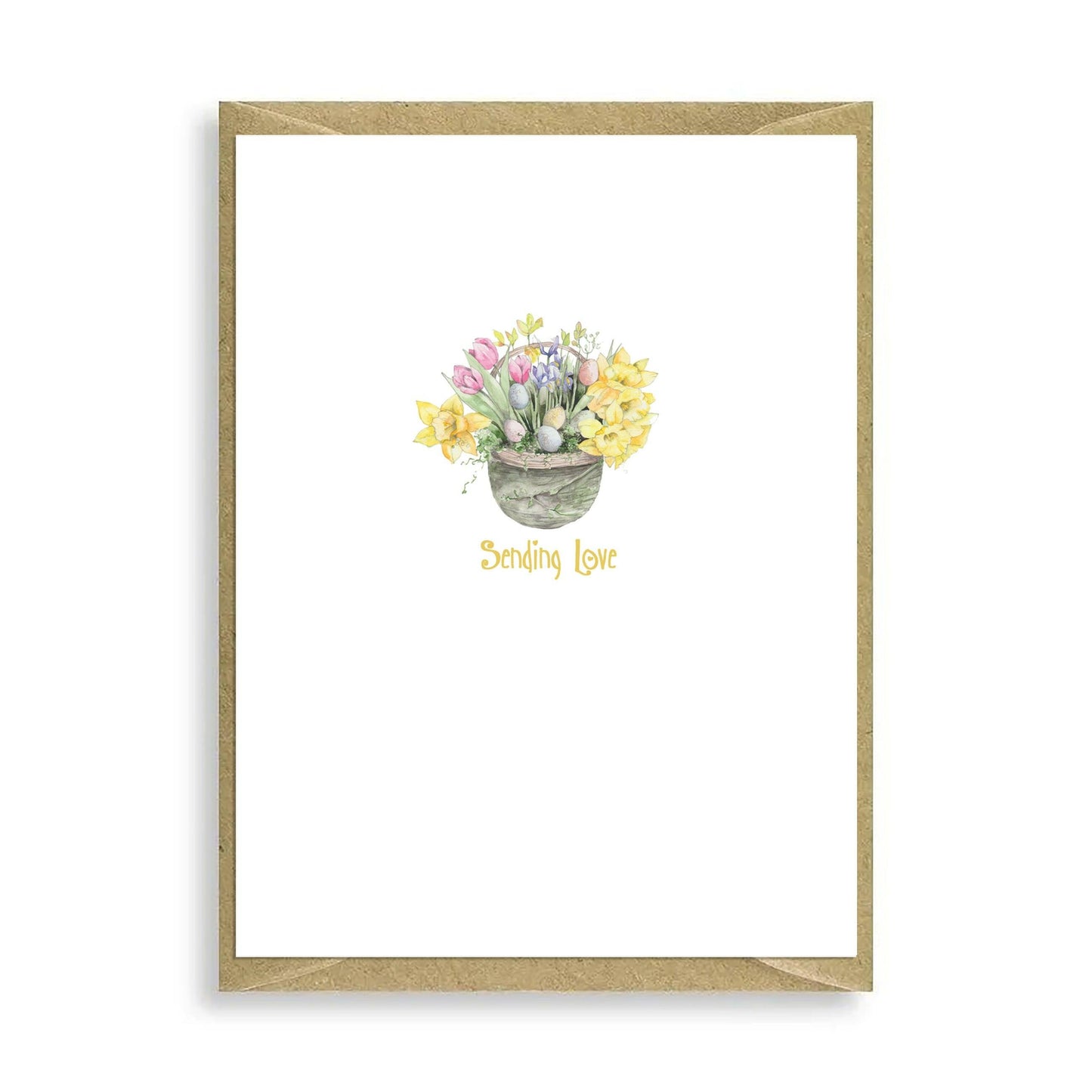 Daffs in a Pot Sending Love Mini Card - Crumble and Core