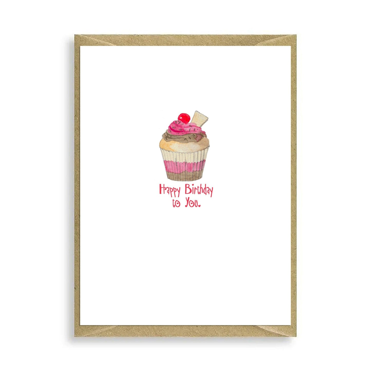 Cupcake Happy Birthday to You Mini Card - Crumble and Core