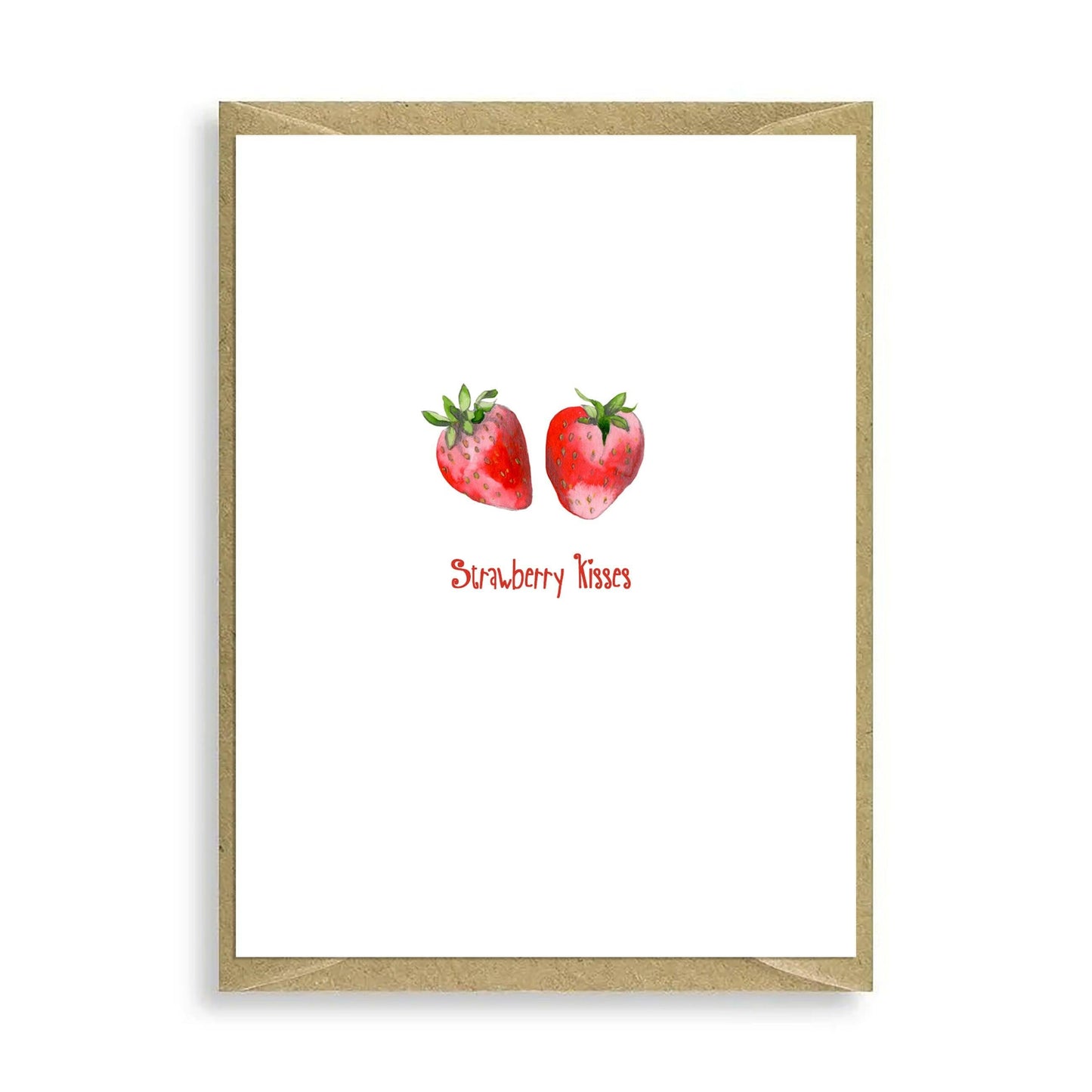 Strawberries Strawberry Kisses Mini Card - Crumble and Core