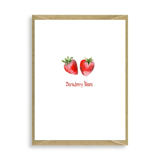 Strawberries Strawberry Kisses Mini Card - Crumble and Core