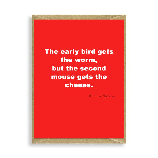 Early Bird Humorous Mini Greeting Card - Perfect for Any Occasion - Crumble and Core