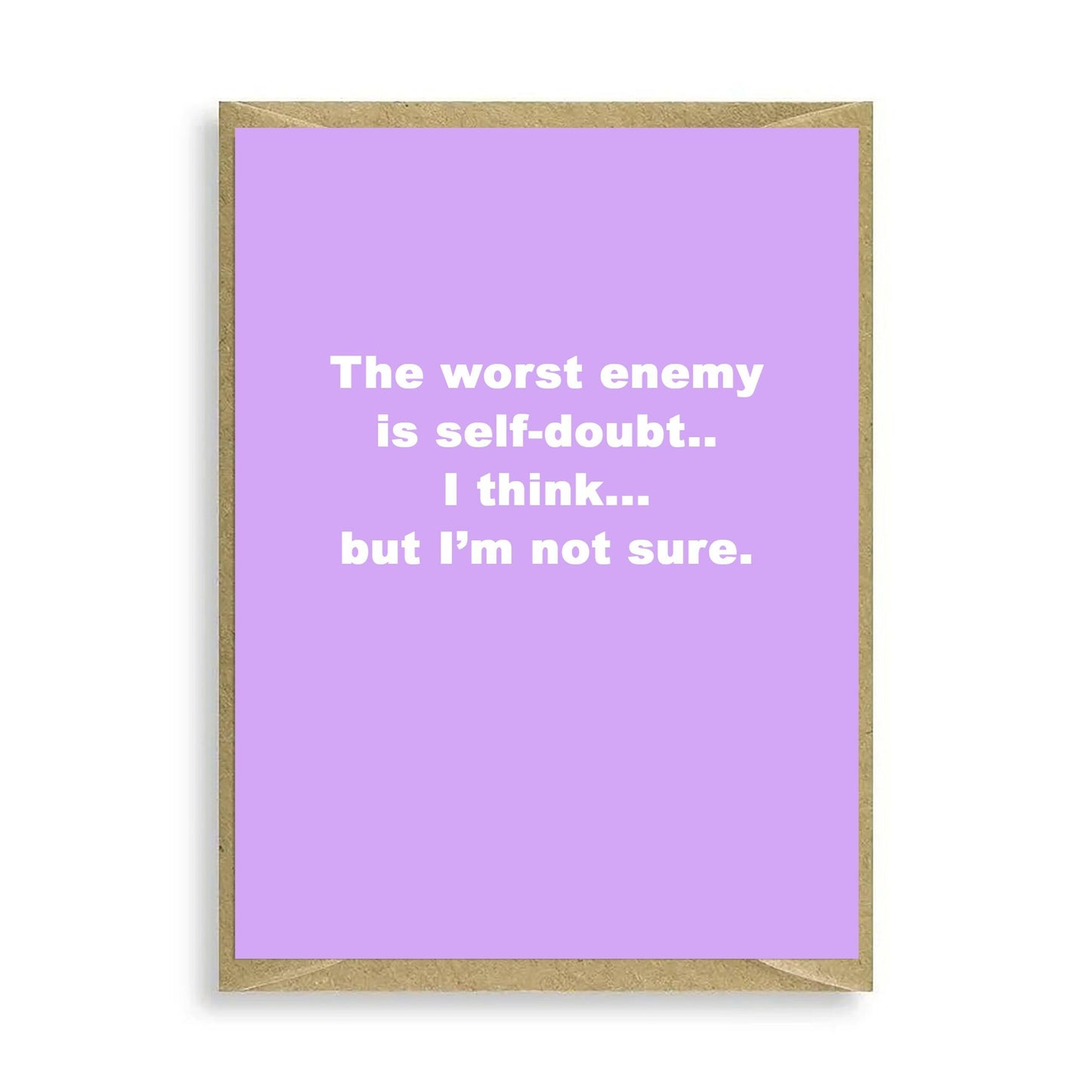 Mini Humour Card Your Worst Enemy Greeting Card for Any Occasion - Crumble and Core