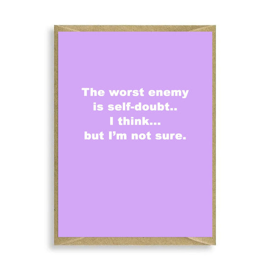 Mini Humour Card Your Worst Enemy Greeting Card for Any Occasion - Crumble and Core