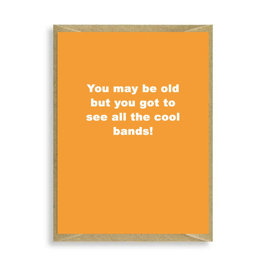 Mini Greeting Card - Funny Humour Design for Old Age - Ideal Gift for Seniors - Crumble and Core