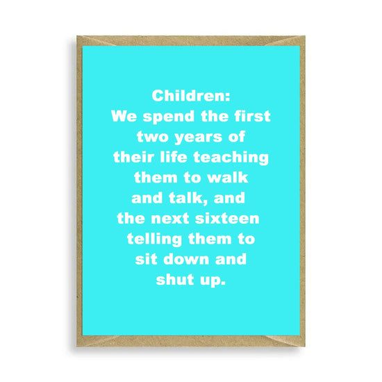 Children Mini Greeting Card - Humorous Card for Any Occasion - Crumble and Core