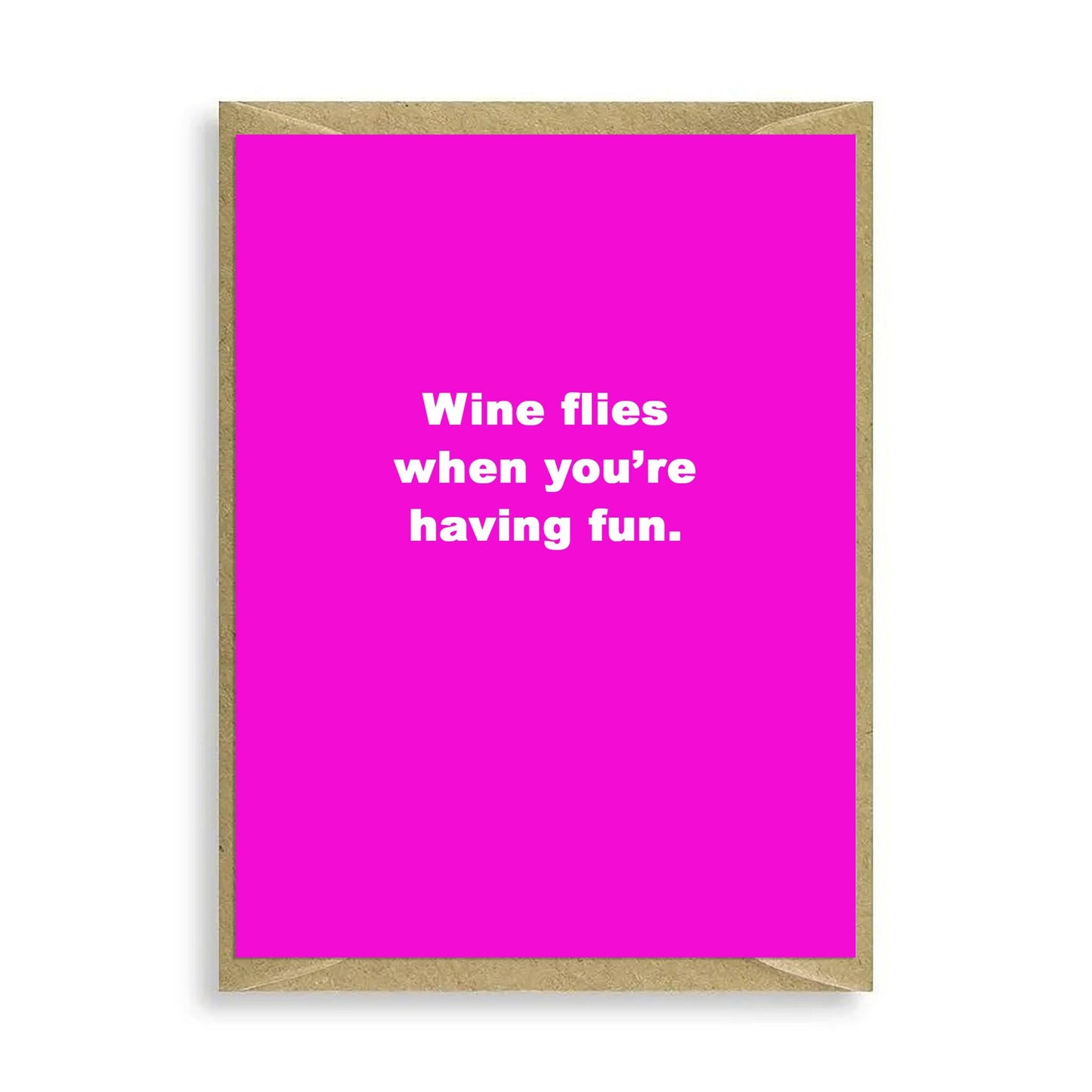 Mini Wine Flies Mini Greeting Card - Humorous Card for Any Occasion - Alcohol and Wine Themed - Crumble and Core