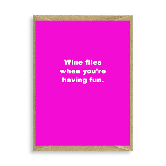 Mini Wine Flies Mini Greeting Card - Humorous Card for Any Occasion - Alcohol and Wine Themed - Crumble and Core