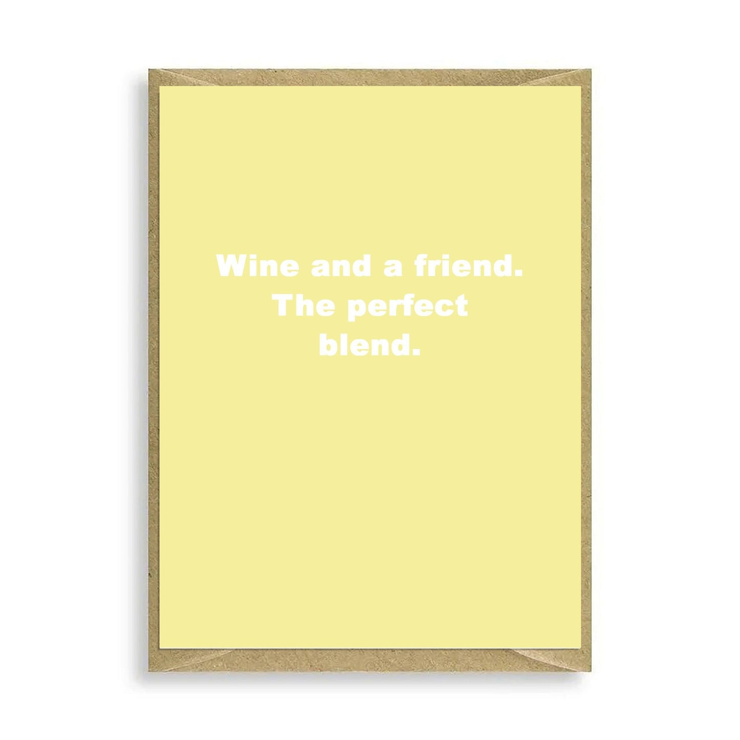 Humorous Alcohol Wine Card Humorous Mini Greeting Card for Wine Lovers - Perfect for a Cozy Night In - Crumble and Core