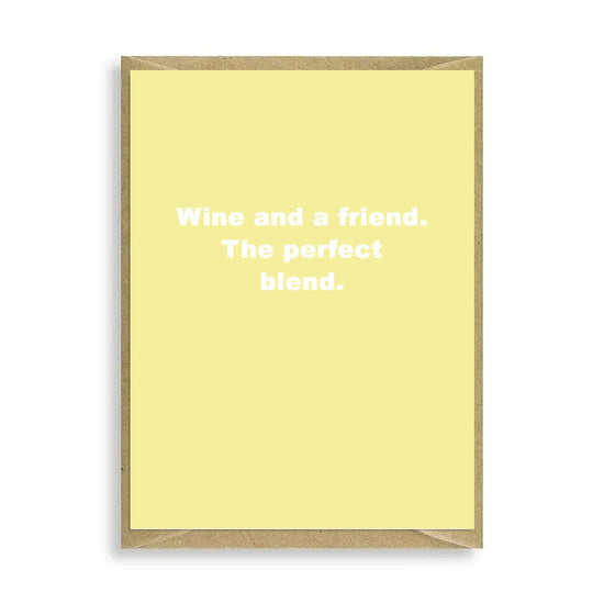 Humorous Alcohol Wine Card Humorous Mini Greeting Card for Wine Lovers - Perfect for a Cozy Night In - Crumble and Core