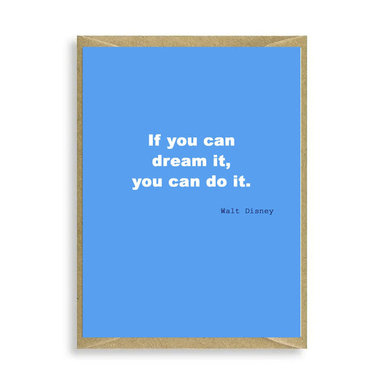 If You Can Dream It Mini Encouragement Card - Crumble and Core