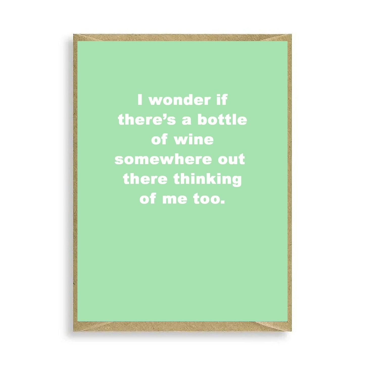 I Wonder If Mini Greeting Card - Humorous Card for Any Occasion - Wine Themed - Crumble and Core