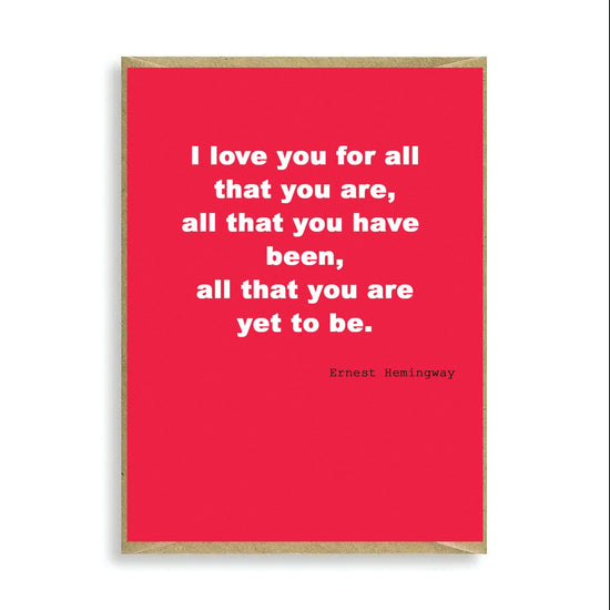 I Love You For All Mini Greeting Card - Humorous Valentines Day Card - Card for Partner - Love Card - Crumble and Core