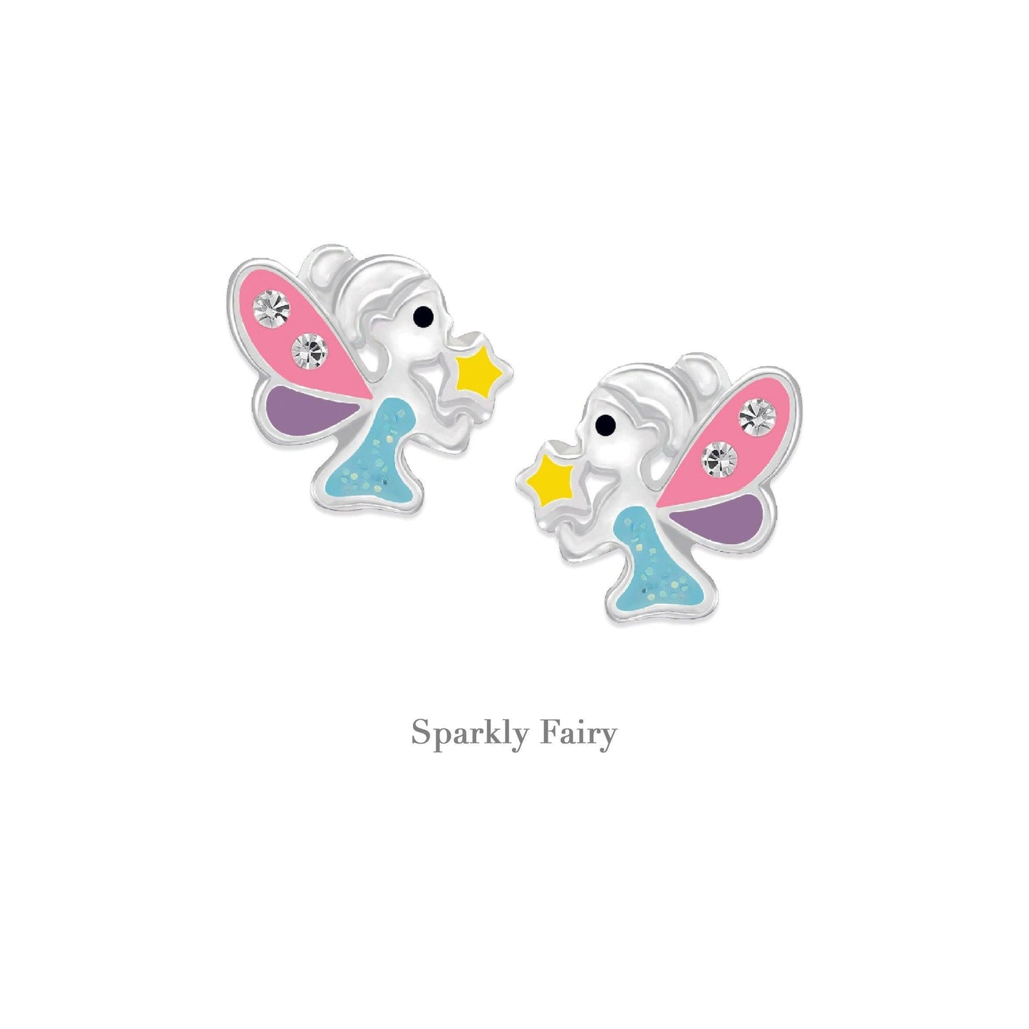 Sterling Silver Fairy Stud Earrings in - Fairy Wishes Gift Boxed - Crumble and Core