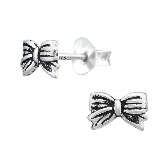 Sterling Silver Christmas Bows Earring Card and Gift Box - Crumble and Core