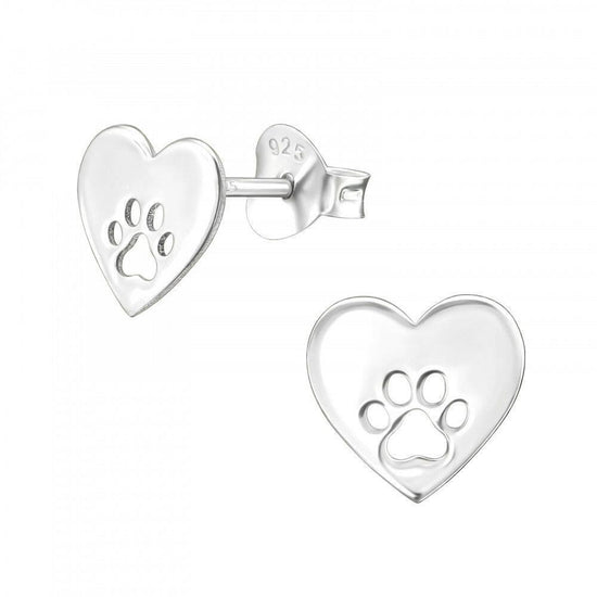 Dog Paw Silver Earrings – Hypoallergenic Sterling Studs | Lightweight Gift - Crumble and Core