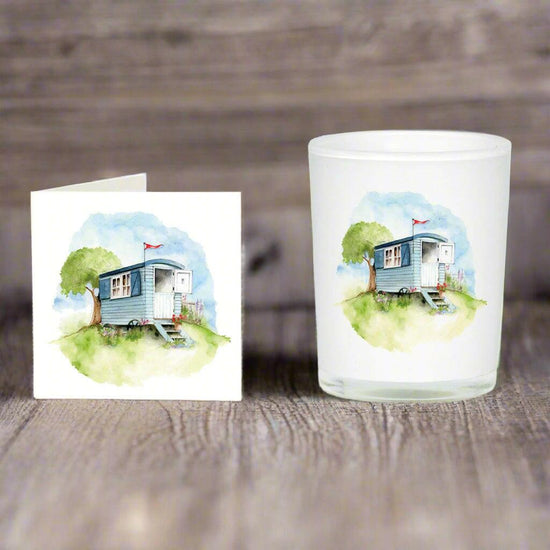 Shepherds Hut Boxed Scented Candle Box Greeting Card - Perfect for a Cozy Home or Adventurers - Crumble and Core