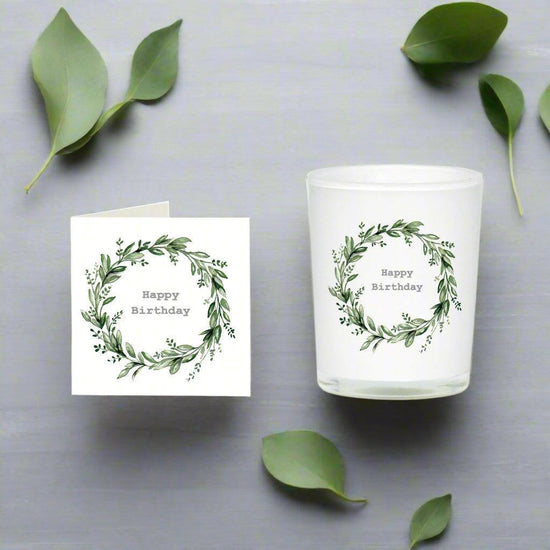 Birthday Boxed Scented Candle Card in Box - Perfect Birthday Gift - Crumble and Core