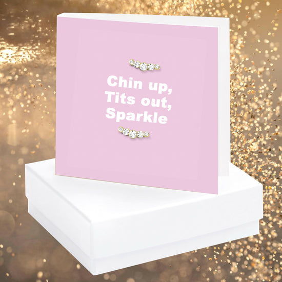 Chin Out Quote Earring Card - Crumble and Core