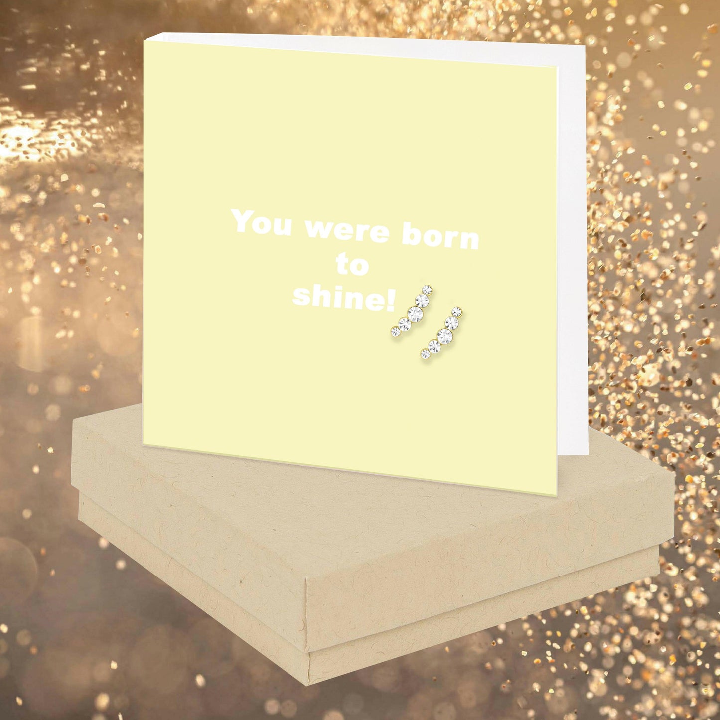 You Were Born To Shine Quote Earring Card - Crumble and Core