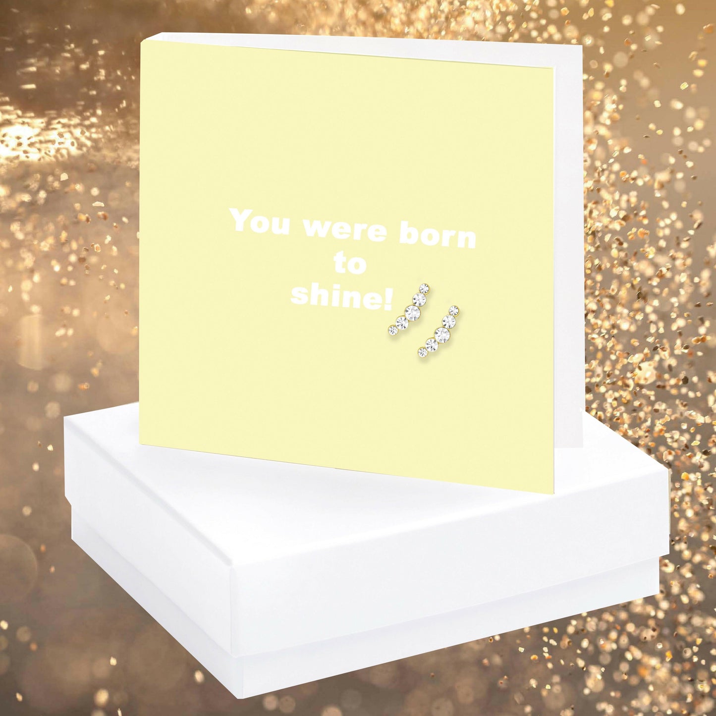You Were Born To Shine Quote Earring Card - Crumble and Core